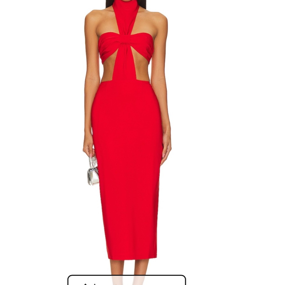 Runaway The Label Red Dani Midi Dress
